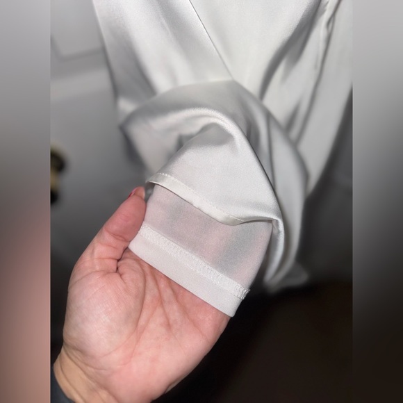 White Satin Romper - Picture 8 of 10